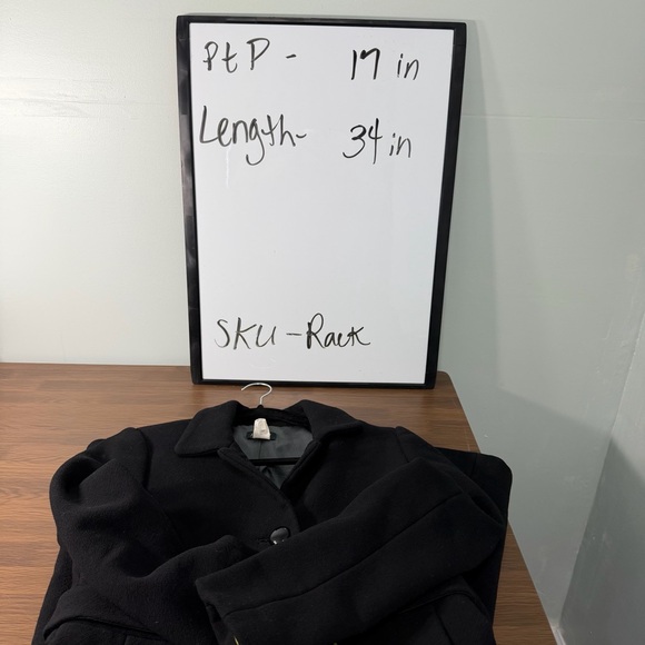 J. Crew Classic Black Single‎ Breasted Pea Coat Size 2 - Picture 9 of 9